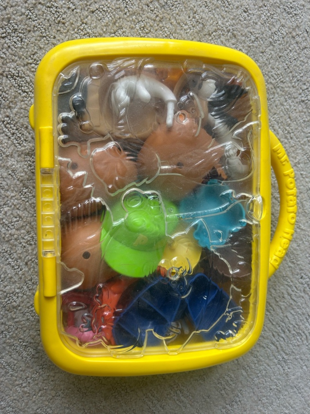 Yellow Playcase with Multicolor Kids Action Figures Set